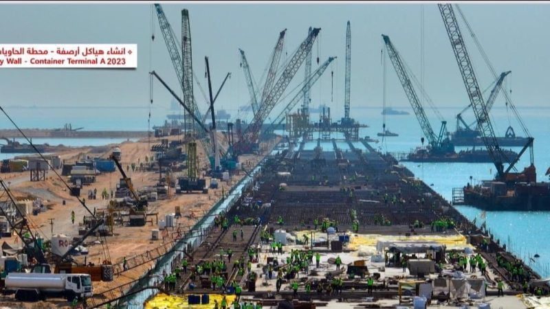 مدير عام الموانئ: نسب الإنجاز في مشروع الارصفة الخمسة ضمن ميناء الفاو بلغت (77%)