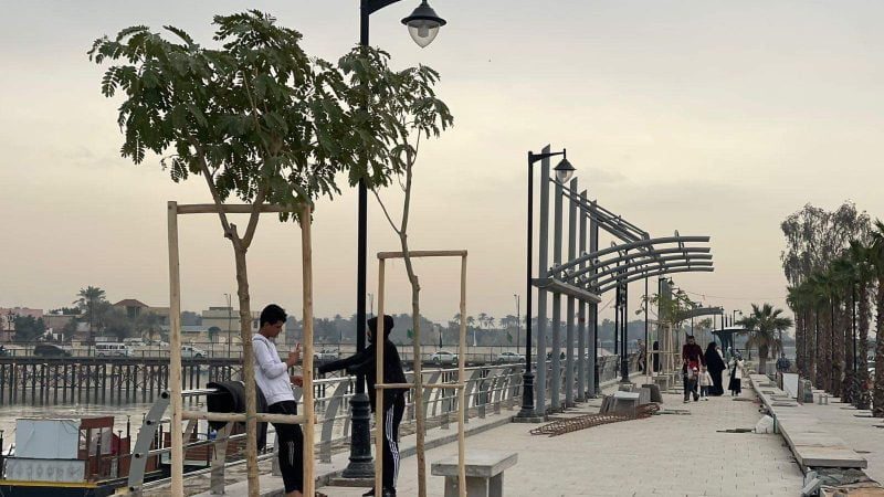 كورنيش الكوفة بعد تساقط الأمطار