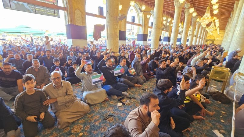 خطيب الكوفة يتناول أبعاد المشروع العبادي للقائد الصدر (أعزه الله)، ويؤكد: أعينوه ليصول دفاعًا عن الإسلام