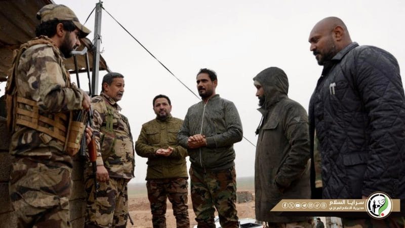 نائب قائد عمليات سامراء المجاهد أبو مسلم الكناني يزور مقر لواء 314 ويجري جولة ميدانية لمتابعة القواطع العسكرية