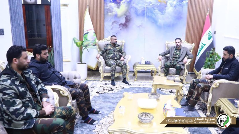 الحميداوي يجتمع بقائد العمليات  في سامراء ويجري جولة ميدانية للاطلاع على أحوال المجـ.ـ١هدين