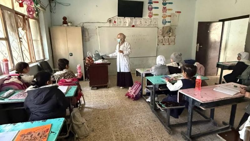 حملات توعوية في المدارس الابتدائية ضمن الرقعة الجغرافية لمركز صحي النصر