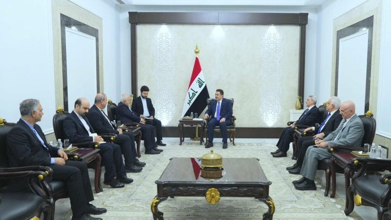 رئيس مجلس الوزراء السيد محمد شياع السوداني يستقبل نائب رئيس الجمهورية الإسلامية الإيرانية