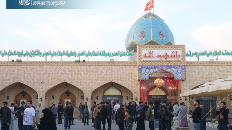 بالصور لقطات مختلفة من حركة الزائرين والاجواء العبادية