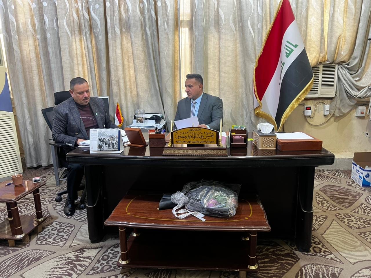 الفتلاوي في زيارة لدائرة العمل والتدريب المهني