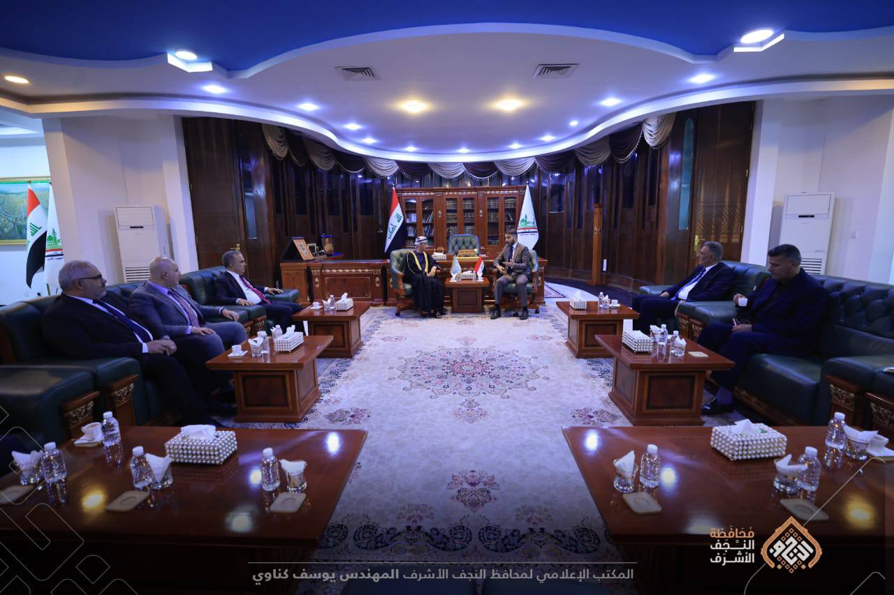 محافظ النجف الأشرف يستقبل ممثل الأمم المتحدة ويبحثان دعم المشاريع الإنسانية والتنموية