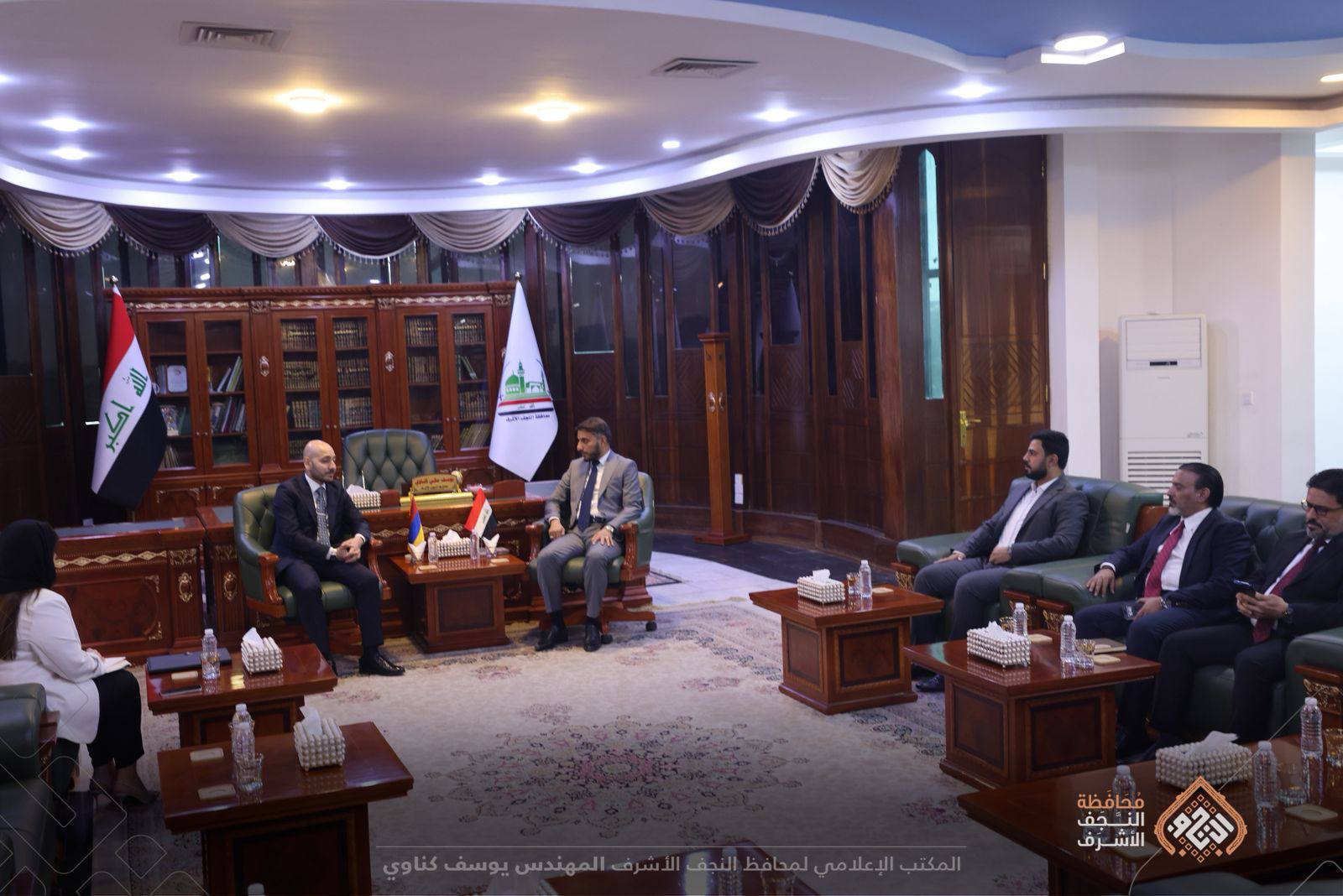 محافظ النجف الأشرف يبحث سبل التعاون المشترك مع السفير الأرميني في العراق